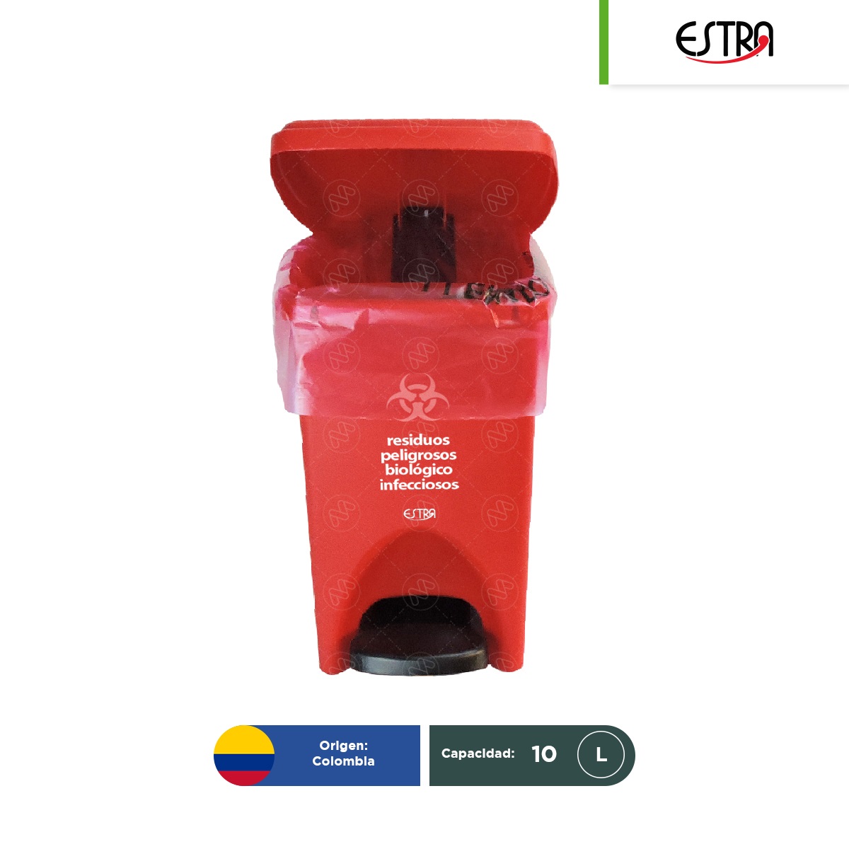 bote de basura con pedal y bolsas 10 l rpbi estra 02