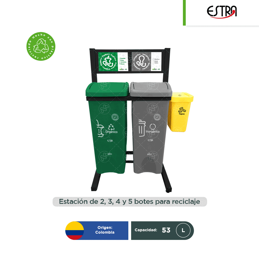 estacion ecologica con base l 2 a 5 divisiones estra mr tapa vaiven 53 l tapitas vistas 001