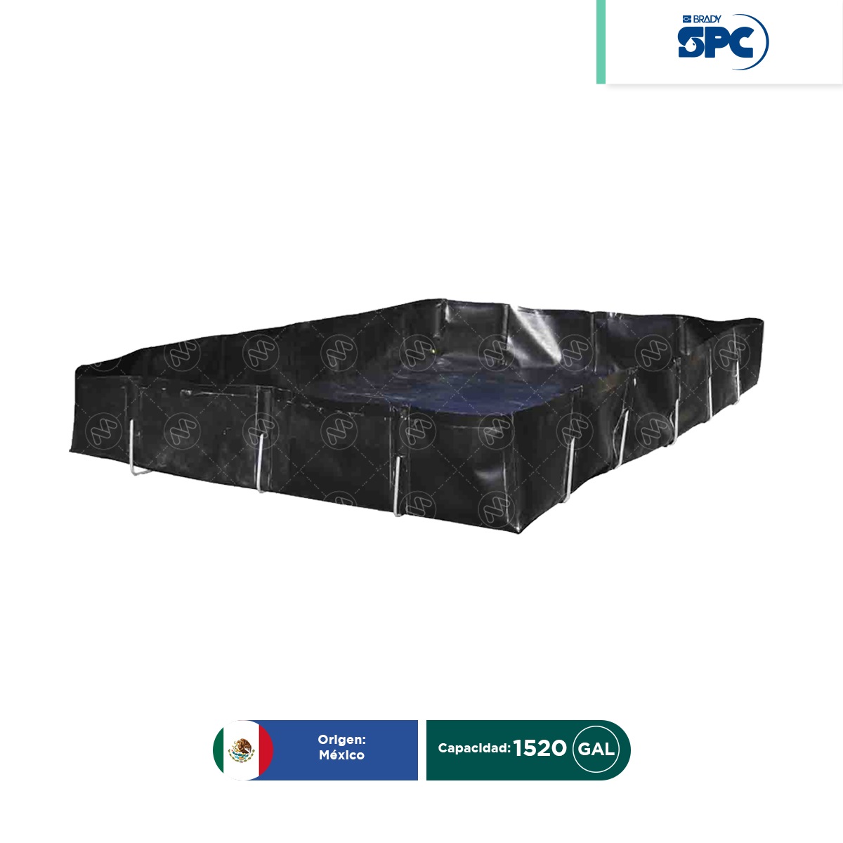 Berma con varilla en L para derrames 15x15' ft SPC