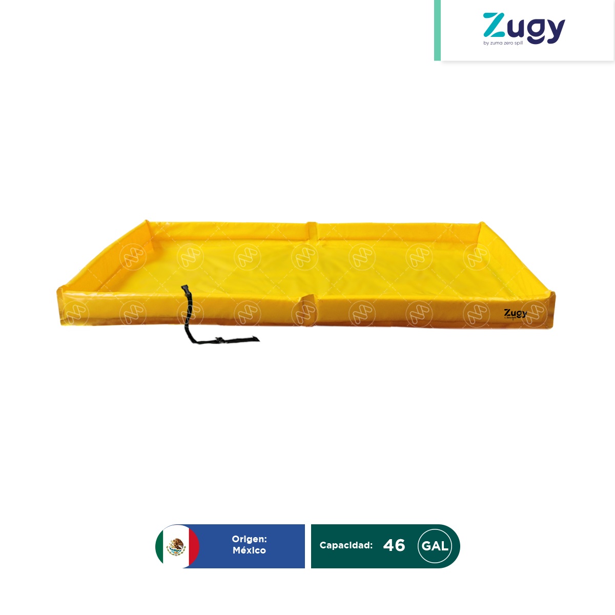 Berma portátil de PVC para derrames Zugy 90x180 cm | 46 Gal