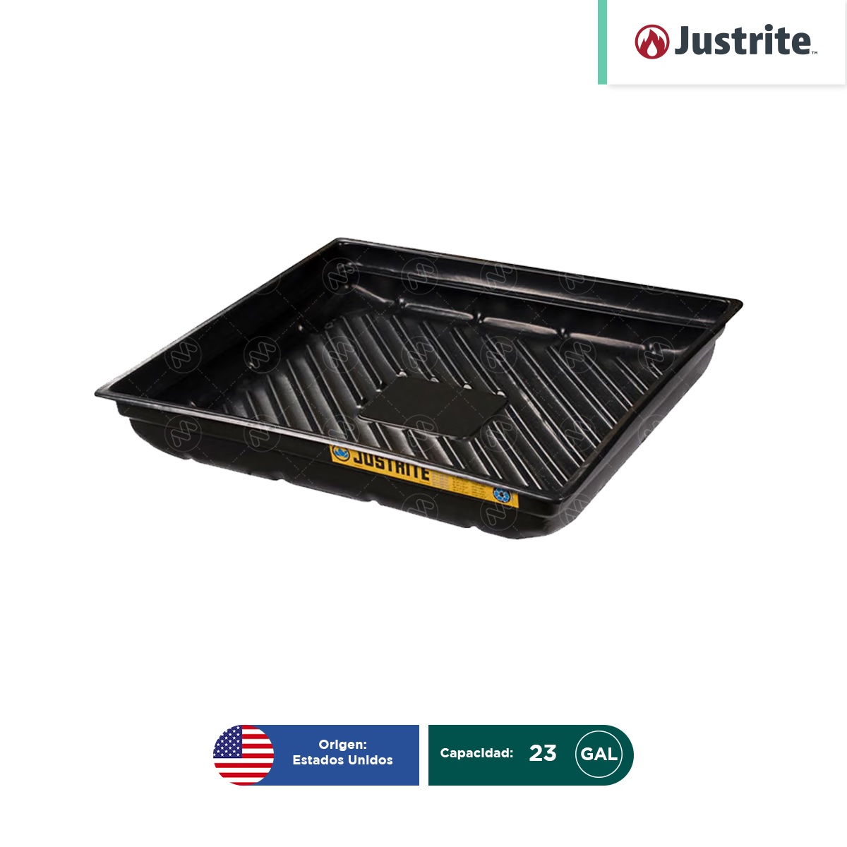 Charola utilitaria para derrames 86.36x96.52x14 cm Justrite 23 Gal