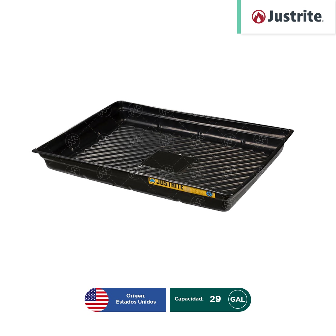 Charola utilitaria para derrames 83.82x119.38x14 cm Justrite 29 Gal